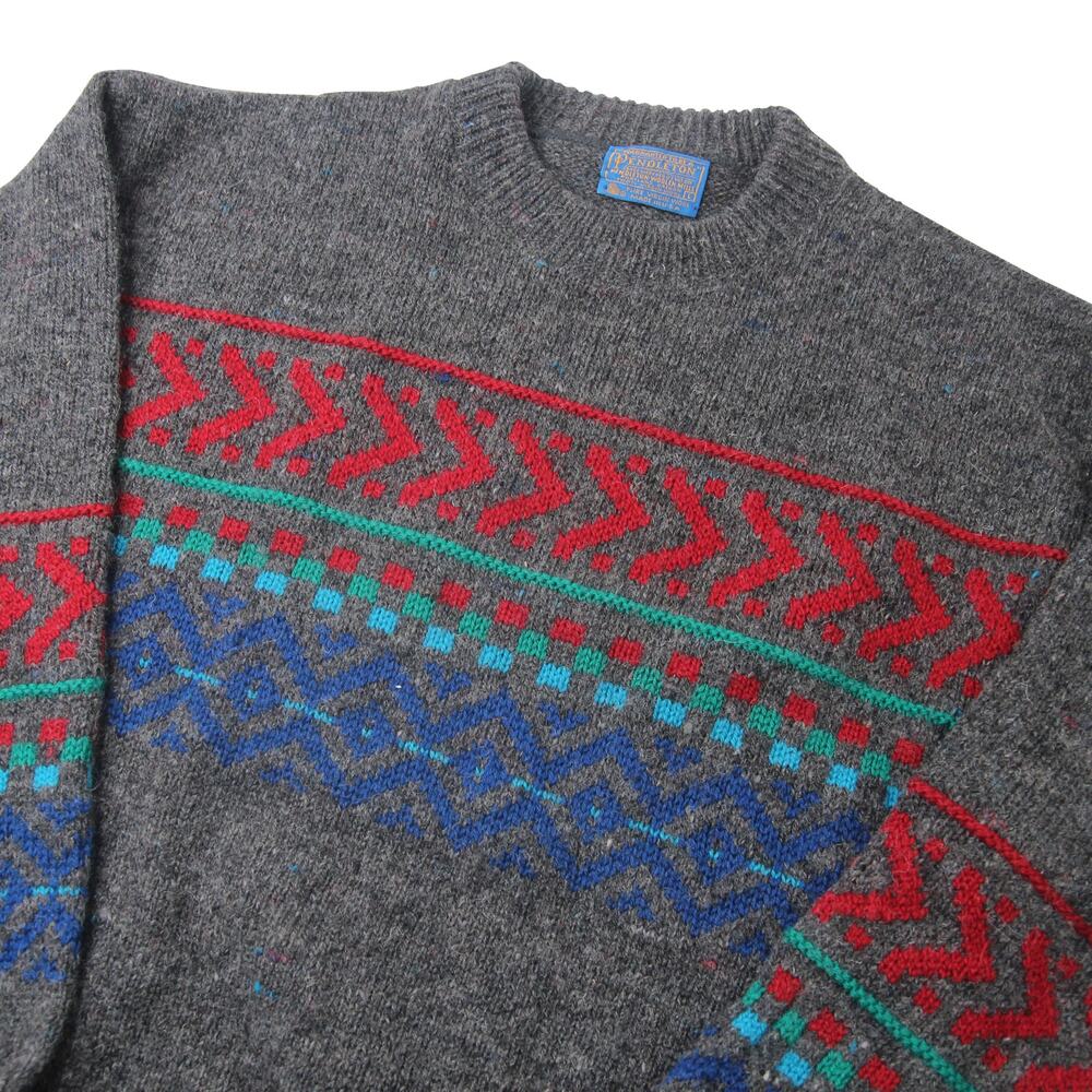 Vintage Pendleton Nordic Pattern %100 Wool Sweater - image 2
